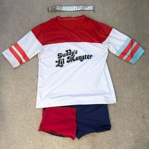 Harley Quinn Suicide Squad Daddy's Lil Monster Cosplay/Costume Set